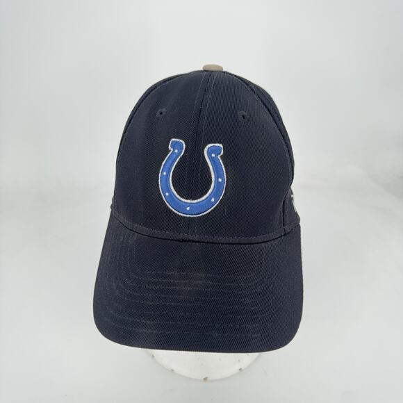 Indianapolis Colts Hat Cap Fitted Mens Large Blue NFL Football Reebok Onfield - Picture 2 of 8